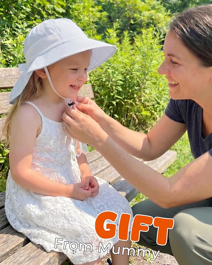 Toddler Baby Sun Hat Kids Summer Beach Essentials Adjustable Beach Hats - Image 6