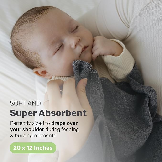 Snug Baby Cotton Burp Cloths, Lightweight Soft Color Feeding Essentials - Image 2