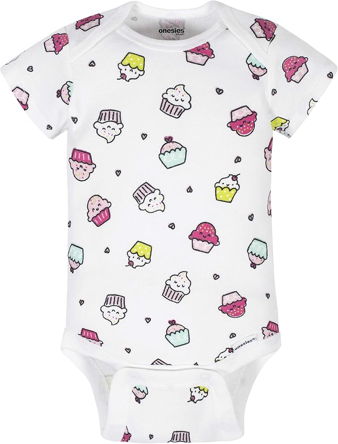 Onesies Brand Baby Girls' 8-pack Short Sleeve Mix & Match Bodysuits - Image 3