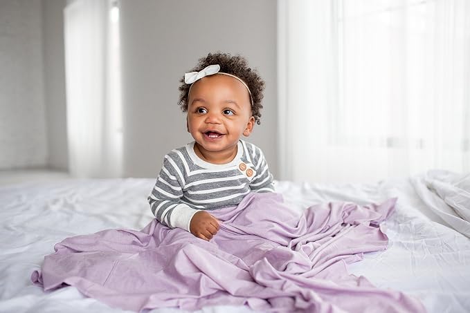 Copper Pearl Swaddle Blankets for Newborns | Soft Stretchy Receiving Blankets - Image 7