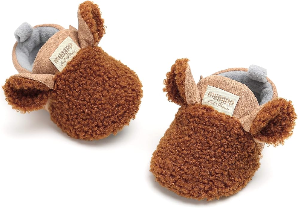 Ohwawadi Infant Baby Boys Girls Slippers Cozy Fleece Booties Soft Bottom Warm - Image 6