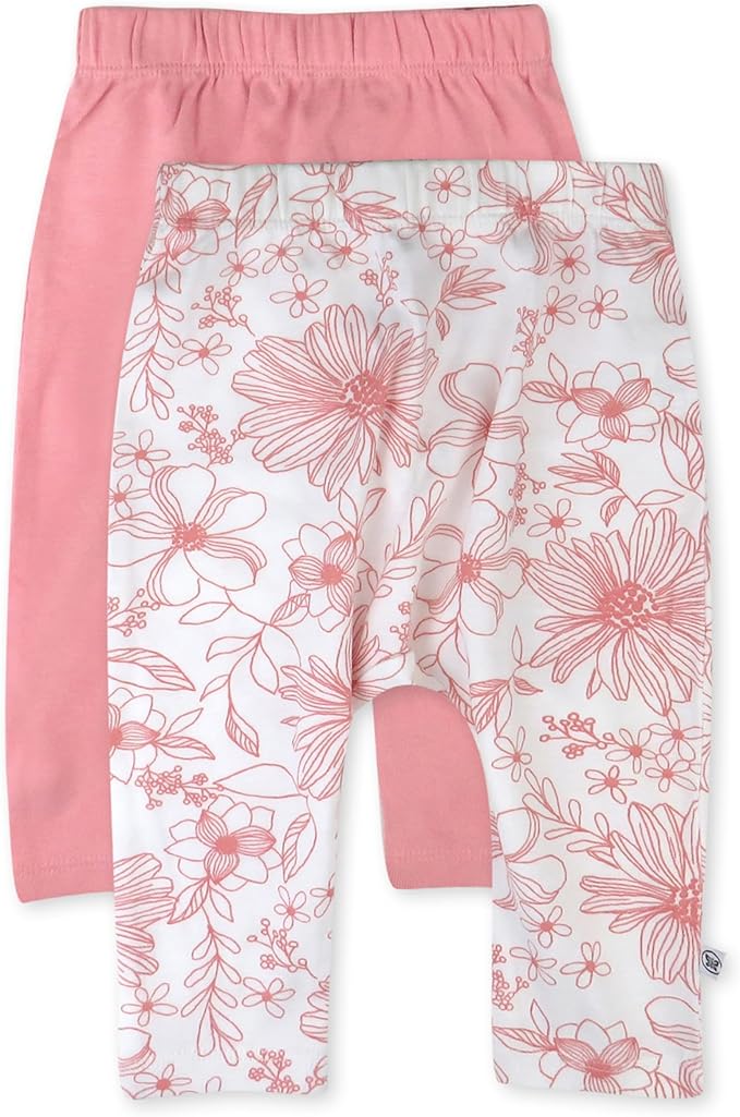 HonestBaby Unisex-Baby Multipack Harem Pants Roomy Fit Pull on Bottoms 100% by HonestBaby