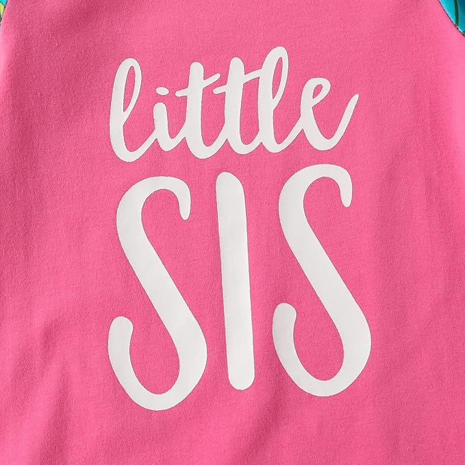 AMAWMW Newborn Baby Girl Little Sister Sleeper Gown Stripe Long Sleeve - Image 6