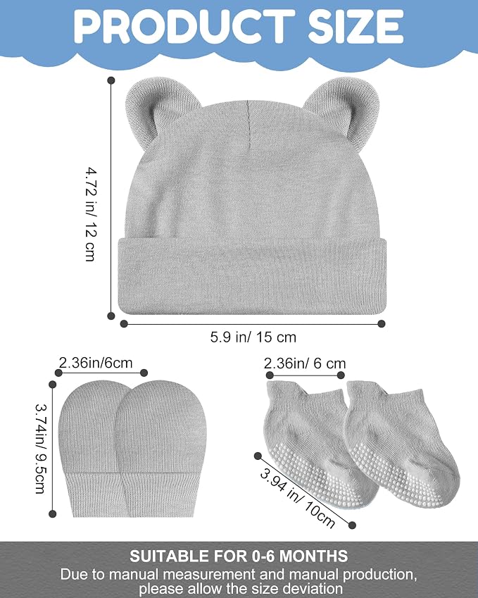 Geyoga Newborn Baby Hat Set - Image 3