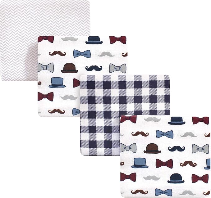 Little Treasure Unisex Baby Cotton Flannel Receiving Blankets, Handsome Fella by Little+Treasure