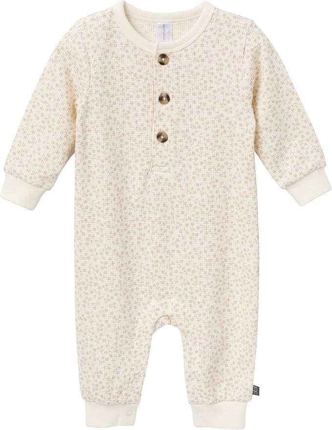 Modern Moments by Gerber Baby Henley Waffle Knit Romper by ModernMomentsbyGerber