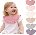 Baby Cotton Muslin Ruffled Bibs-Set of 6 by JumiLux