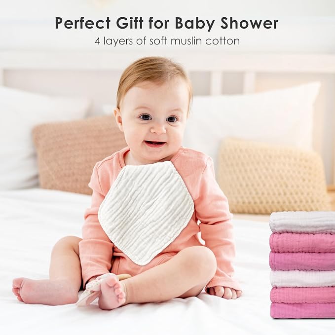 Sunny zzzZZ Baby Muslin Washcloths -100% Cotton Muslin Soft Baby Bath Wash - Image 7