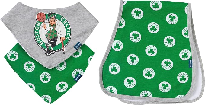 Gerber Baby NBA Bandana Bib and Burp Cloth Set by Gerber