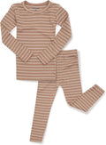 AVAUMA Stripe Pattern Baby Boys Girls Pajama Set Kids Toddler Snug fit Ribbed by AVAUMA