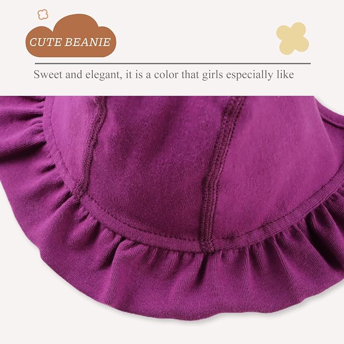 Lovely Baby Girl Hospital Hat Soft Cotton Newborn Beanie Winter Baby Hats - Image 4