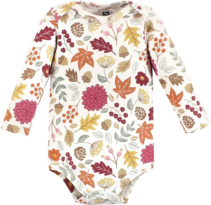 Hudson Baby Baby Girls' Cotton Long-sleeve Bodysuits 3-pack - Image 5