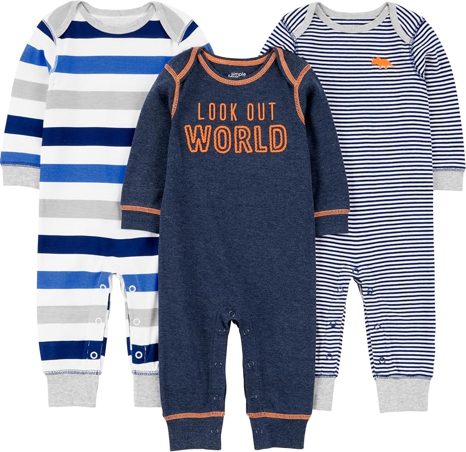 Simple Joys by Carter's Baby Boys 3-pack Jumpsuits by SimpleJoysbyCarters