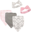 Hudson Baby Unisex Baby Cotton Bib and Headband Set by HudsonBaby