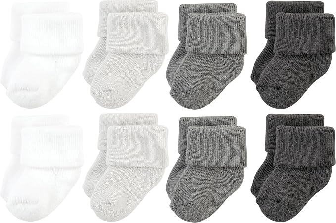 Hudson Baby Baby 8-pack Cotton Rich Newborn and Terry Socks by HudsonBaby