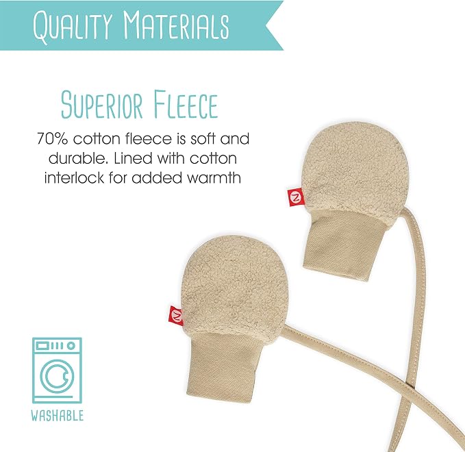 Zutano Baby Fleece Mittens for Infant, Outdoor Baby Winter Gloves | Thumbless - Image 7
