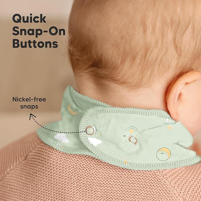 8-Pack Organic Baby Bandana Bibs for Girls - Super Absorbent Triangle Baby Bibs for Drooling and Teething Infant, 100% Cotton Extra Soft for Newborn, Infant 0-36 Months (Dreamers)