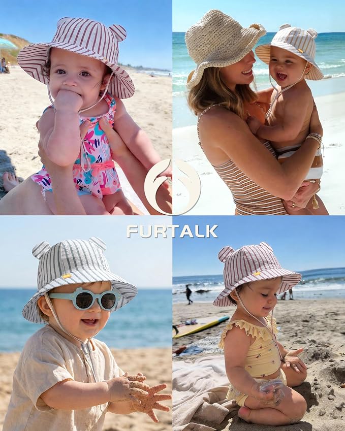 FURTALK Baby Sun Hat Infant Toddler Hat UPF 50+ Bucket Hat - Image 4
