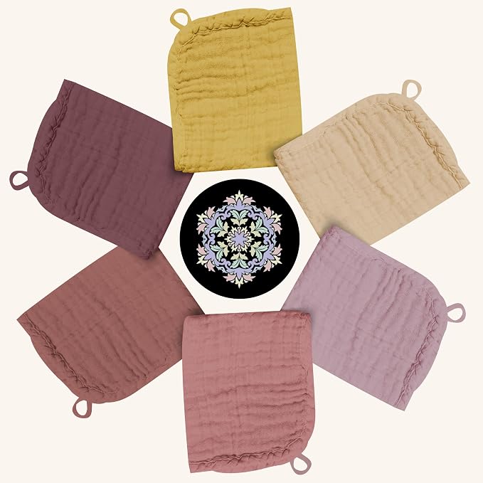 Baby Washcloths -100% Cotton Muslin Soft Baby Bath Wash Cloths and Absorbent - Image 2