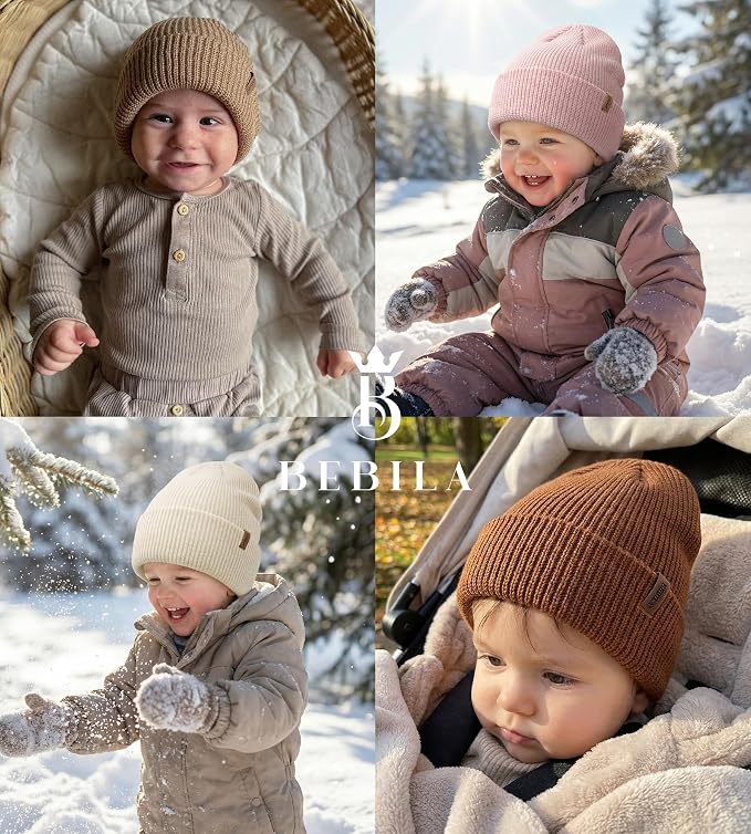Baby Beanie Toddler Infant Winter Hats Knit Warm Caps - Image 6