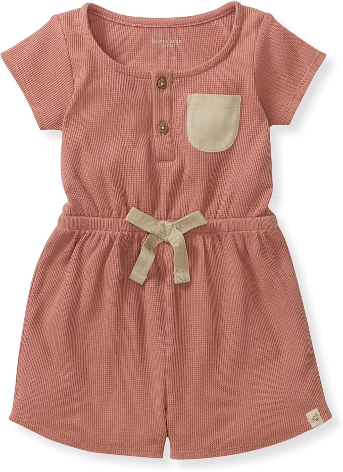 Burt's Bees Baby Girls Bubble Romper, 100% Organic Cotton One-piece Shortall by BurtsBeesBaby