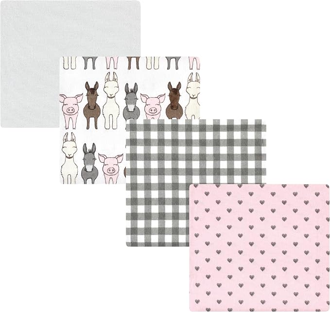 Luvable Friends Little Treasure Flannel Receiving Blankets 4pk by Luvable+Friends