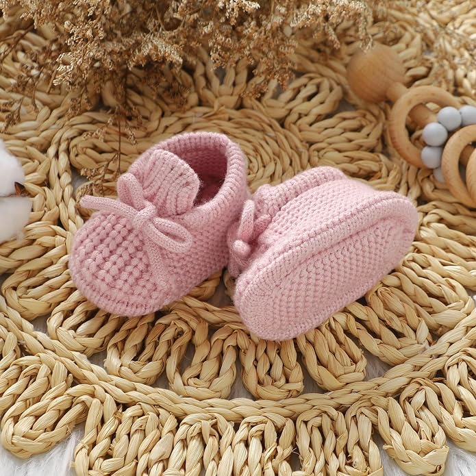 Baby Booties Newborn Baby First Shoes | Cozy Warm Knit Soft Booties - Image 5