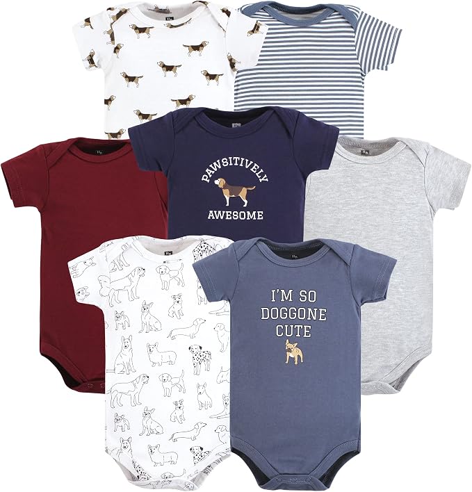 Hudson Baby Baby Boys' Cotton Bodysuits 7-pack by HudsonBaby