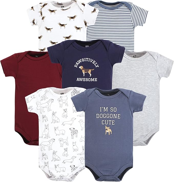 Hudson Baby Baby Boys' Cotton Bodysuits 7-pack by HudsonBaby