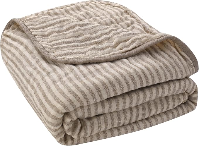 Ultra Soft Muslin Baby Blanket, Organic Cotton Blend | 43x43 Inches, 6-Layer by HardNok