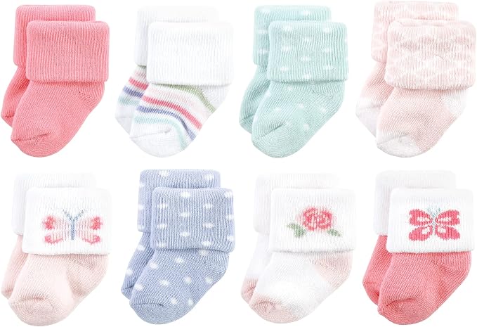 Hudson Baby Baby 8-pack Cotton Rich Newborn and Terry Socks by HudsonBaby