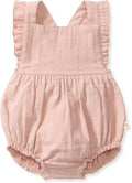 Burt's Bees Baby Girls Bubble Romper, 100% Organic Cotton One-piece Shortall by BurtsBeesBaby