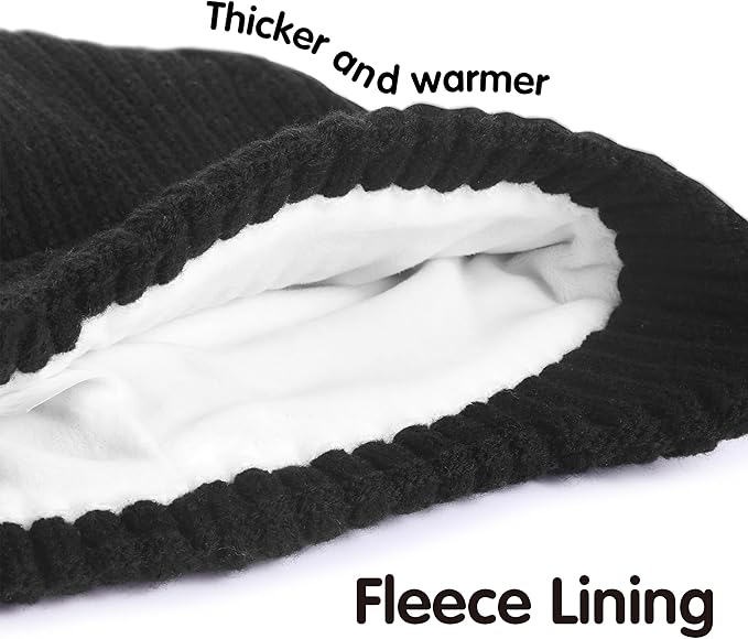 MaxNova 2 Pack Baby Beanie Toddler Winter Hat with Earflap for Girls Boys 0-8 Years