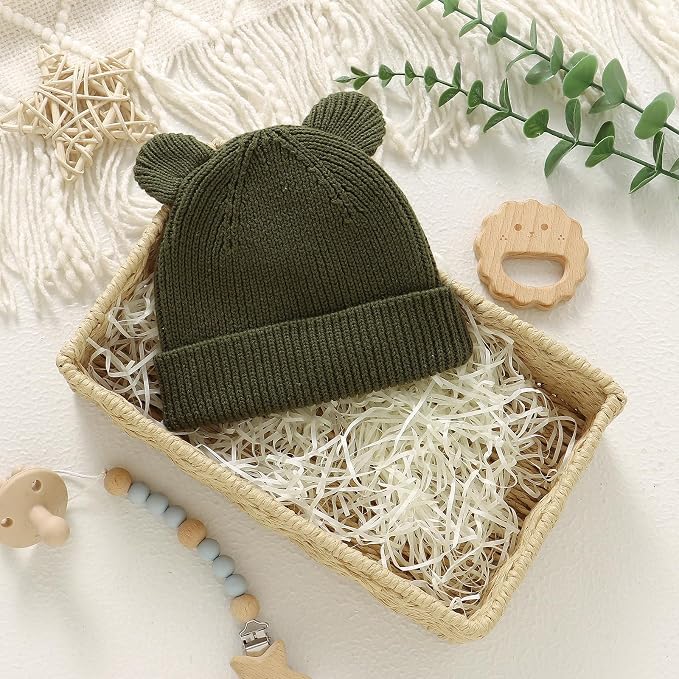 Hadetoto Cotton Baby Beanie Winter Knitted Hat - Image 6
