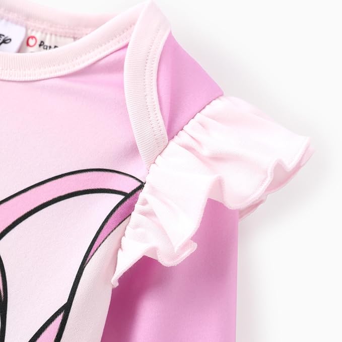 Disney Stitch Princess Minnie Winnie Marvel Baby Girls Ruffle Long Sleeve - Image 5