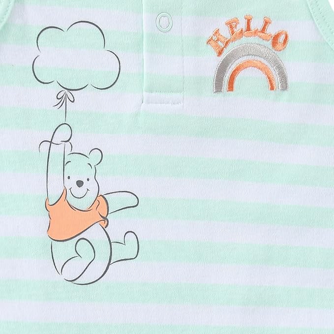 Disney Cars Pooh Mickey Stitch Baby Boys 2 Pack Romper - Image 7