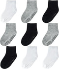 Baby Mid-Crew Socks with Grips for 0-7 Years Old Toddler Boy Girl Kids by SimplyKids