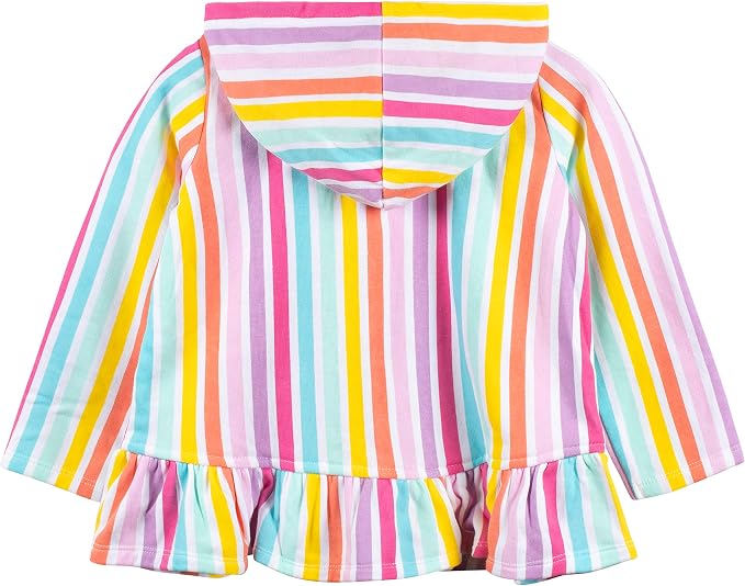 Gerber Baby & Toddler Girls Zipper Hoodie Terry Swimsuit Cover Up - Image 2