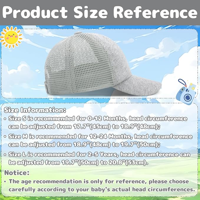 Olreco Baby Baseball Cap Toddler Baseball Hat - Image 6