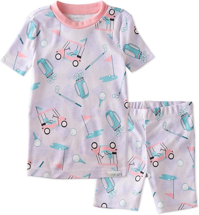 Butterblu Shade Snug-fit 2-Piece Short Sleeve PJs 100% Organic Cotton by Butterblu