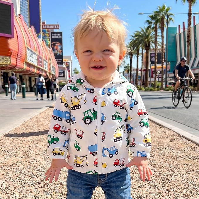 Toddler Baby Girl Windbreaker Jacket Zip Up Hoodie Long Sleeve Sweatshirt - Image 2