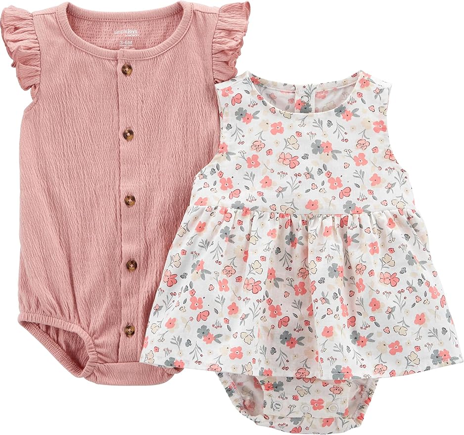 Simple Joys by Carter's Baby Girls' 2-pack Sleeveless Rompers by SimpleJoysbyCarters