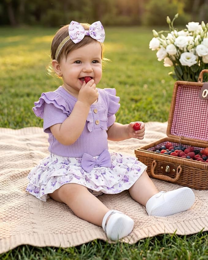 HONGTEYA Baby Girl Clothes Set Newborn Infant Summer Outfits - Image 2