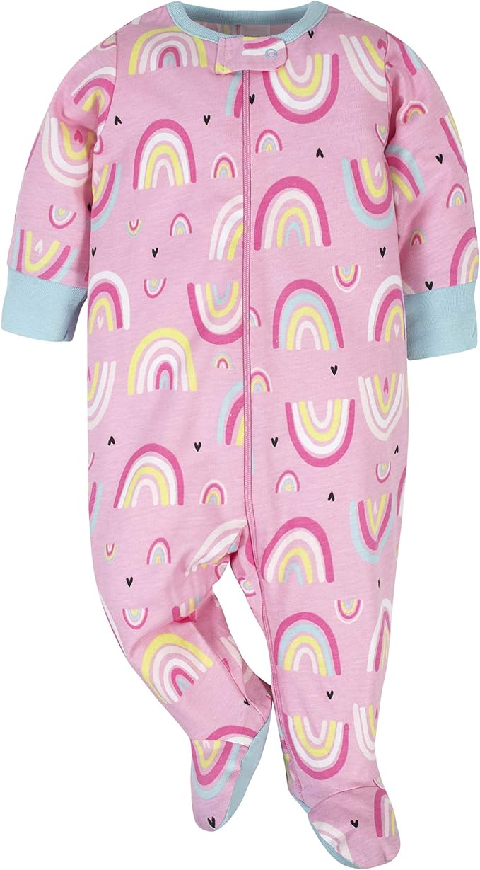 Onesies Brand Baby Girls 4-Pack Sleep 'N Play Footies Multi Pack - Image 2