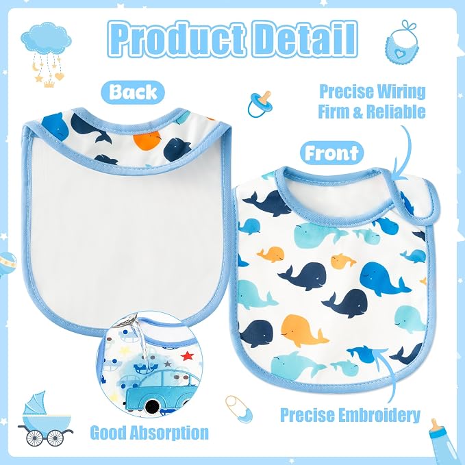 Cotton Waterproof Baby Bibs - Image 4