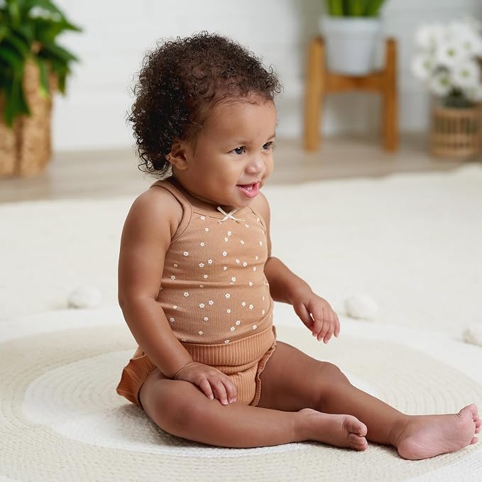 Gerber Baby Girls Multi-Pack Sleeveless Onesies Bodysuit - Image 3