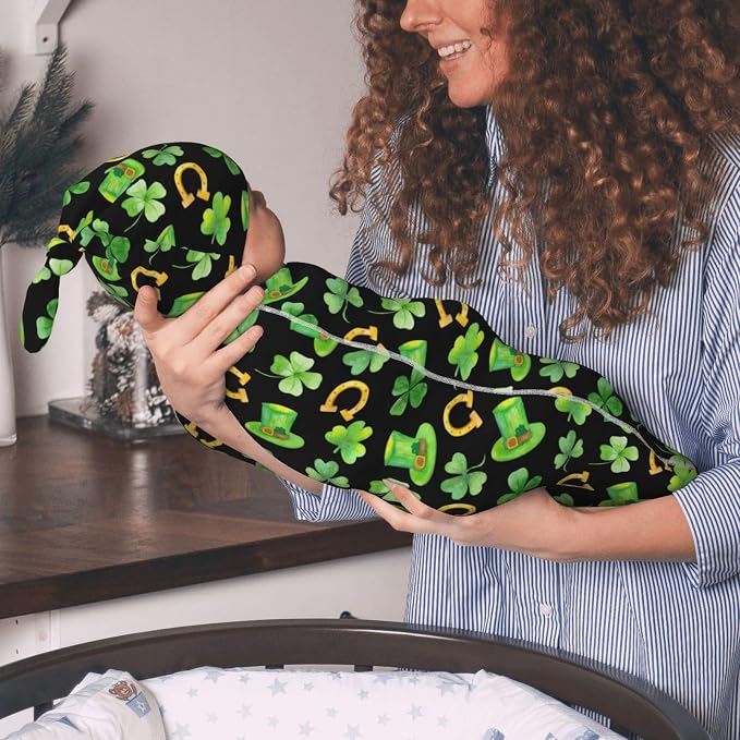 Green Holiday Swaddle Blankets Soft Receiving Blanket Baby Swaddle Wrap - Image 5