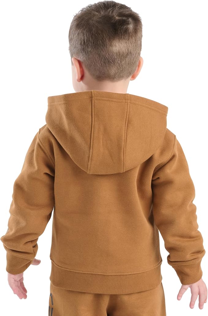 Carhartt Kid's CP8675 Long-Sleeve Full-Zip Logo Sweatshirt - Image 2