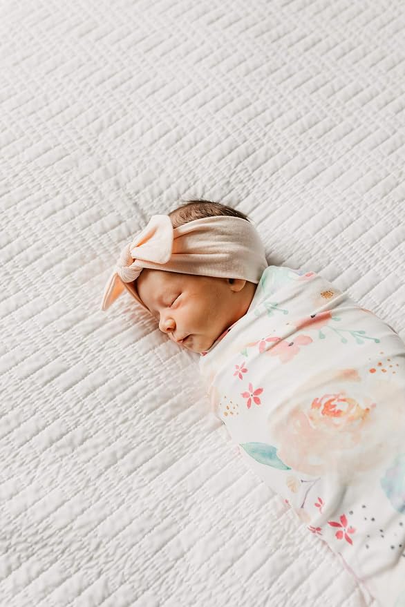 Copper Pearl Swaddle Blankets for Newborns | Soft Stretchy Receiving Blankets - Image 6