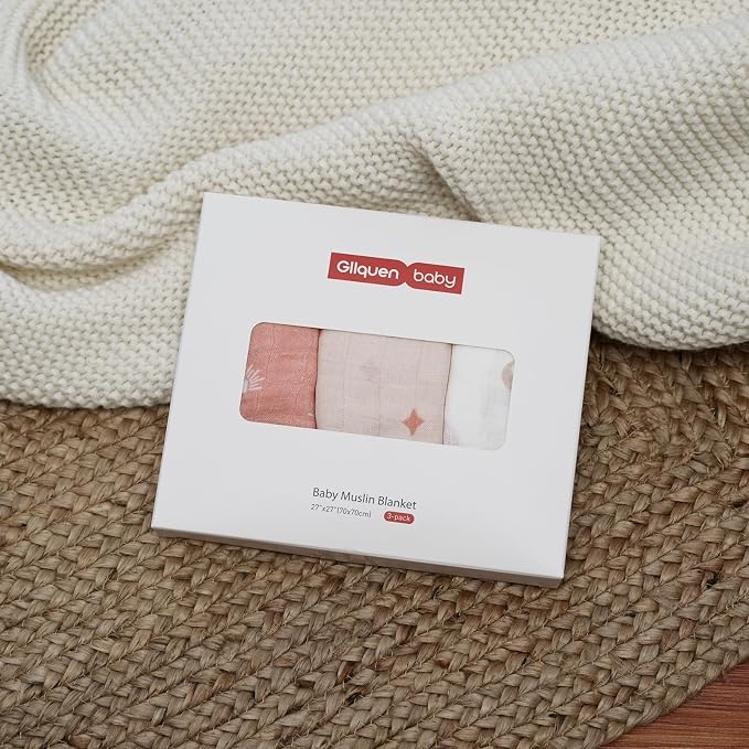 GLLQUEN BABY Receiving Blankets Muslin Swaddle Blanket - Image 6